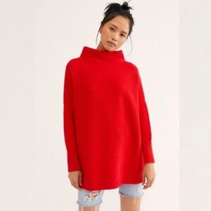 Free People Ottoman Tunic Women’s Medium Cherry 🍒 Red